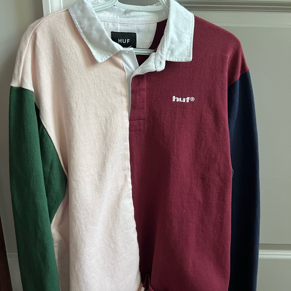 never worn Huf mick color rugby polo